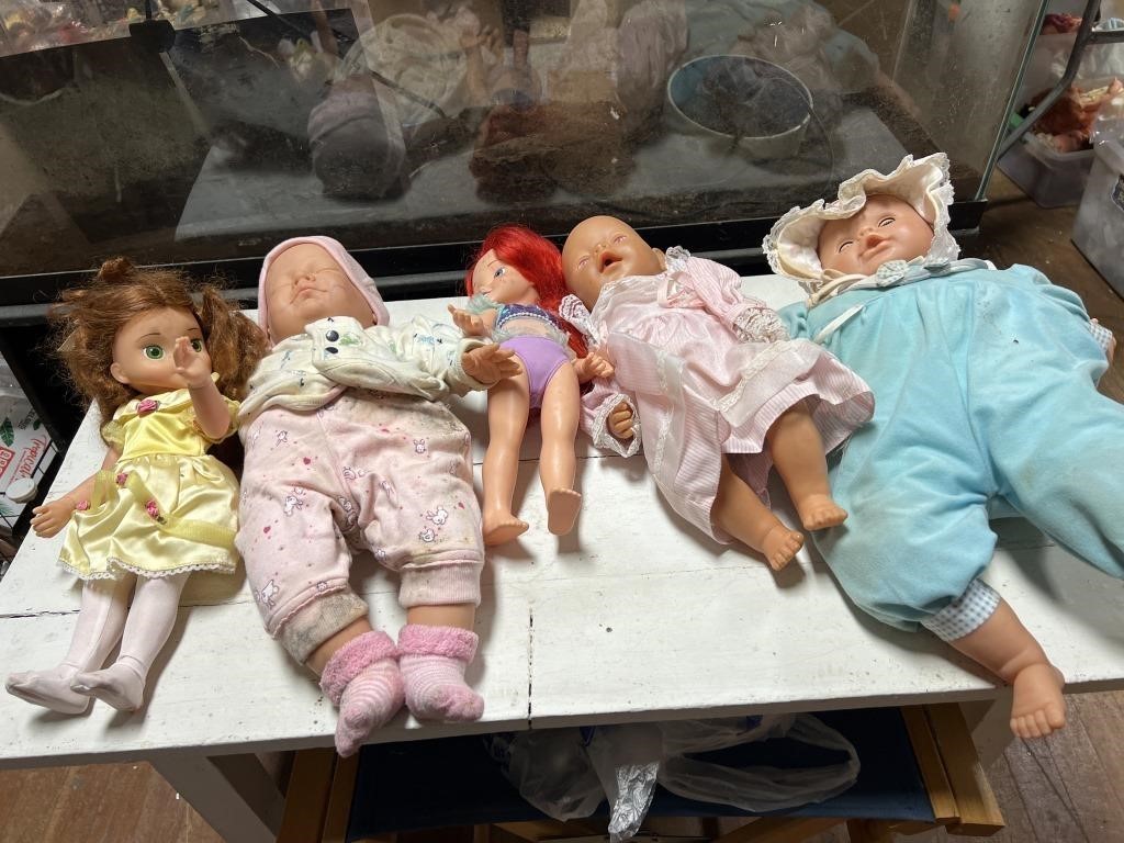 vintage dolls, dept store jewelry, furniture,  housewares,