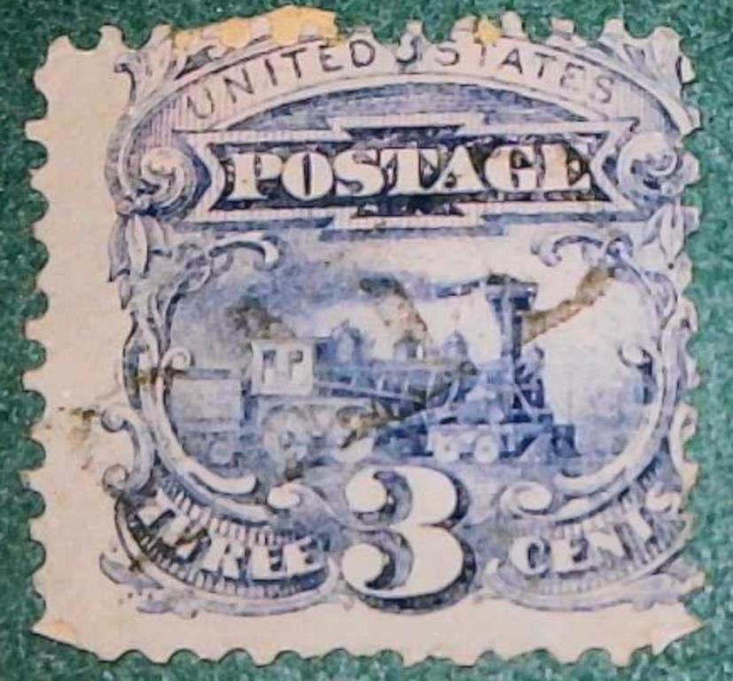 USA # 114 Locomotive Stamp 1869