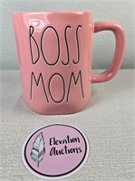 Rae Dunn Pink Boss Mom Mug