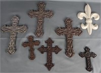 Wall Hanging Cast Iron Metal Crosses/Fleur de Lis