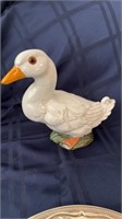 Italian red pottery white duck figure