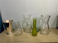 Assorted vase lot and milk jug
