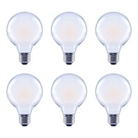 LED 40W Equivalent G25 Frosted Dimmable Bulb 6Pack