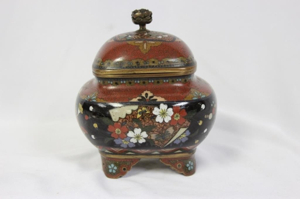 A Japanese Meijing Period Cloisonne Incense Burner