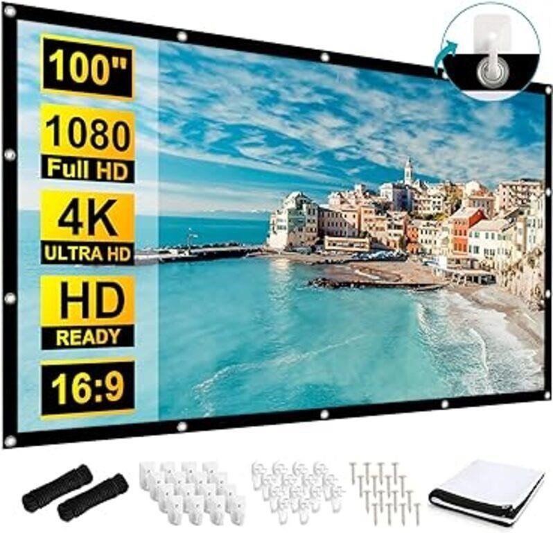 100 inch Projection Screens, Double Sided Washable