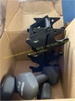 HolaHatha 15lbs. Dumbbell Weights & rack