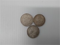 (3) Morgan silver dollars