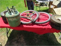 Ac tank, bike tires, trailer tires & pump