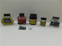 COLLECTION OF INK WELL BOTTLES