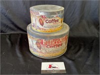 Vintage Butternut Coffee Tins