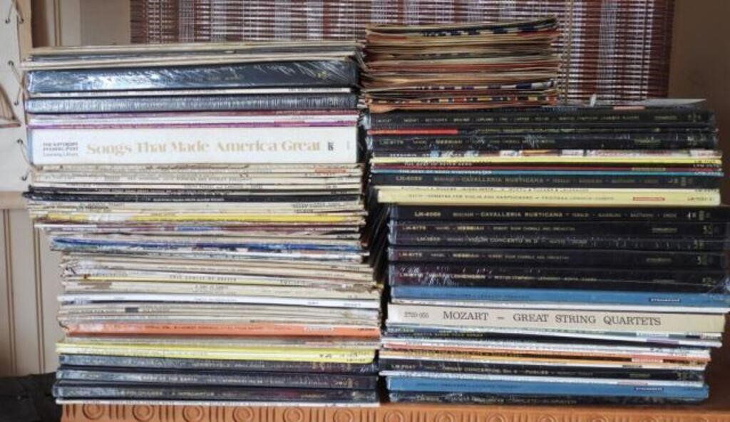 Approximately (100) vintage vinyl records mostly