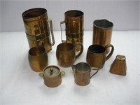 Copper Mugs, Bell, Cream & Suger