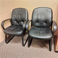 (2) Black Lobby Chairs                  (R# 214)