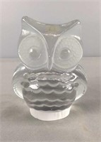 Viking Clear Art Glass Owl