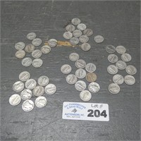 (50) Silver Mercury Dimes