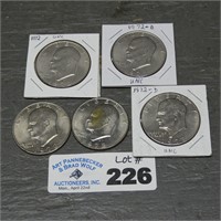 (5) Eisenhower Dollar Coins