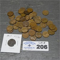 (50) Lincoln Wheat Cents / Pennies
