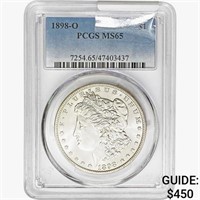 1898-O Morgan Silver Dollar PCGS MS65