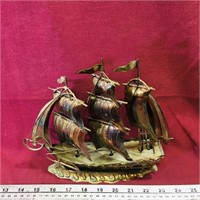 Decorative Tin Merchant Ship (Vintage)