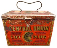 Antique Central Union Cut Plug Tobacco Tin