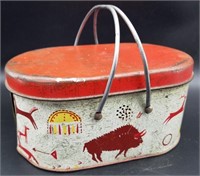 Vintage Native American Tin Lunch Box