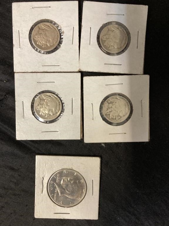 COINS / U.S. BUFFALO NICKELS & KENNED HALF