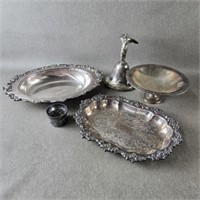 Mid century Silver Plate Trays w/an Oneida Plated