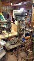 Central drill press with stand