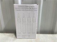 Flameless Taper Candles Set Of 8 LED Flickering
