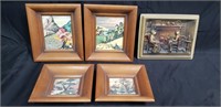 Group of picture frames with ivorex plaque