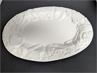 Williams Sonoma Oval Harvest Platter White Ceramic