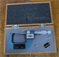 Micrometer in Wood Case - .01mm - 50mm