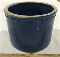 Blue crock - has crack see photo