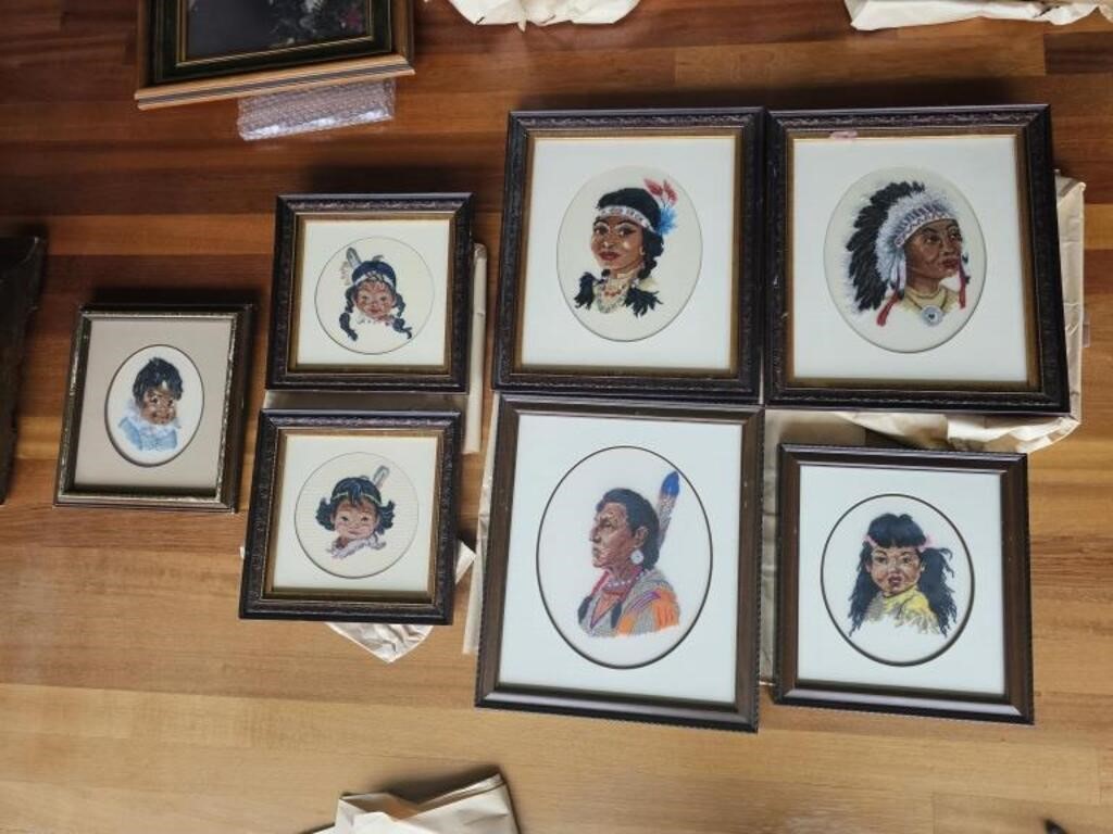 Sioux Indigenous Needlework Portraits