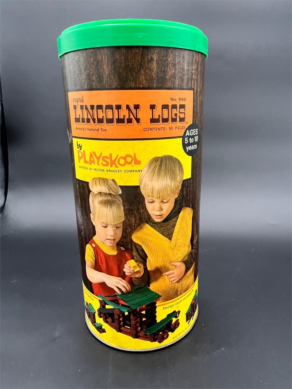 Vintage Container of Lincoln Logs