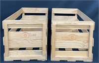 Wooden National Record Mart Crates-2-pc