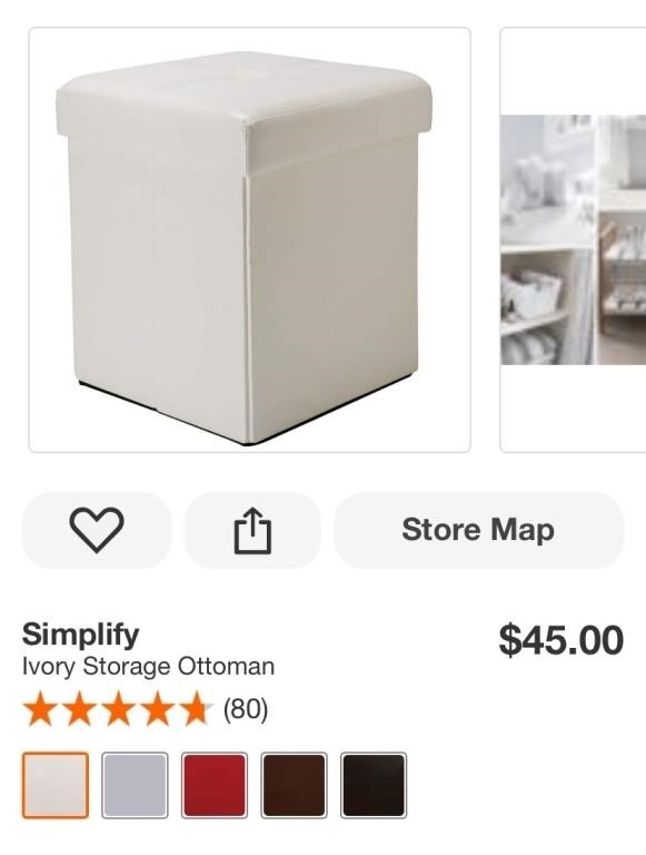 STORAGE OTTOMAN (NEW)