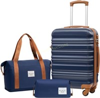 20IN Carry-on Luggage Set  ABS  TSA Lock  NAVY