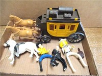 Vintage Plastic Stagecoach Toys