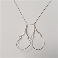 $100 Silver 2 Pendant 18" Necklace