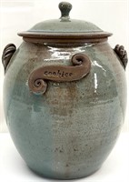 Signed Art Pottery Cookie Jar