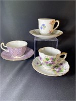 Lot 6  Fine Fancy China cup & Saucers