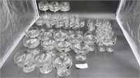 Libbey Frosted Silver Leaf Rose, Glasses 36pc
