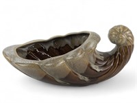 VTG. Ceramic Cornucopia Brown Dripware Pottery