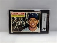 1956 Topps Mickey Mantle Gray Back #135 SGC 5
