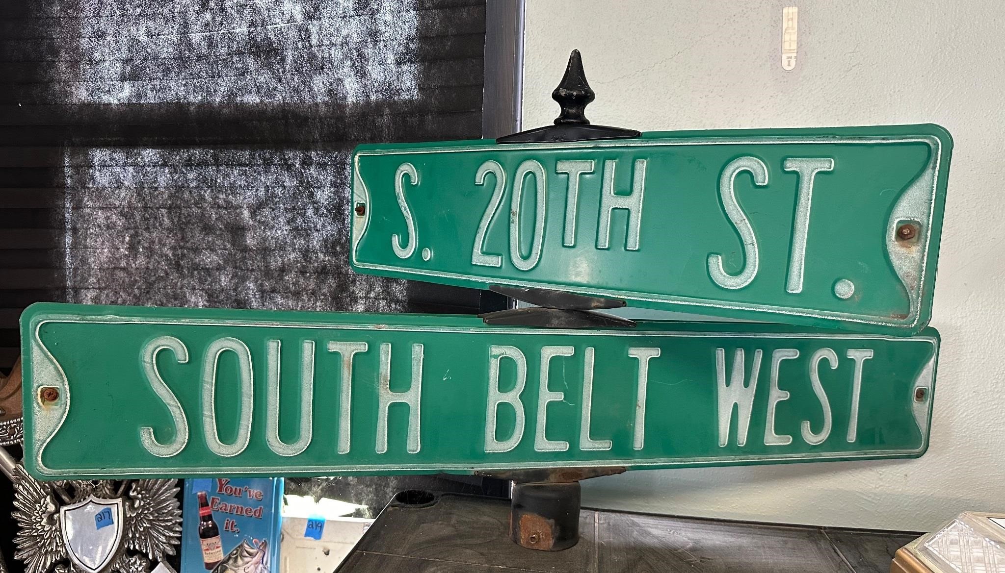 Double sided street signs