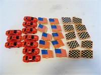 Lot of Misc. String Light Covers - Racecars Flags