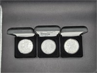 3 2015 silver American Eagle dollars, Uncirculated