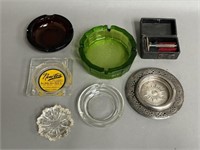 Collection of Ashtrays, Trinket Dish, Razor