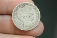 1898 Barber Silver Quarter